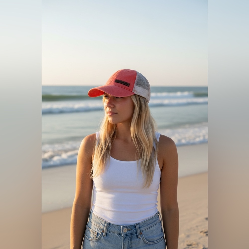 Quiet Storm Surf Shop Legacy Coral Trucker Hat